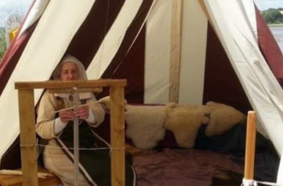 Viking textile and craft demonstration