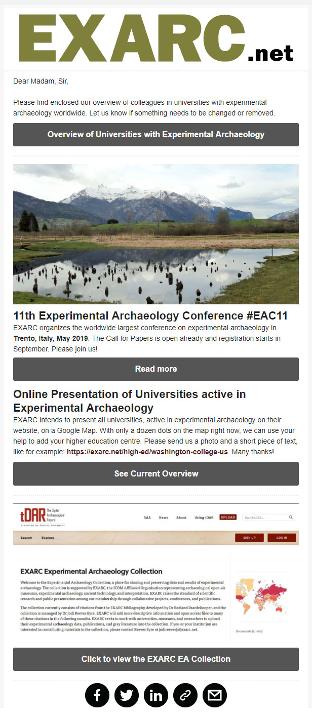 Message For Universities With Experimental Archaeology
