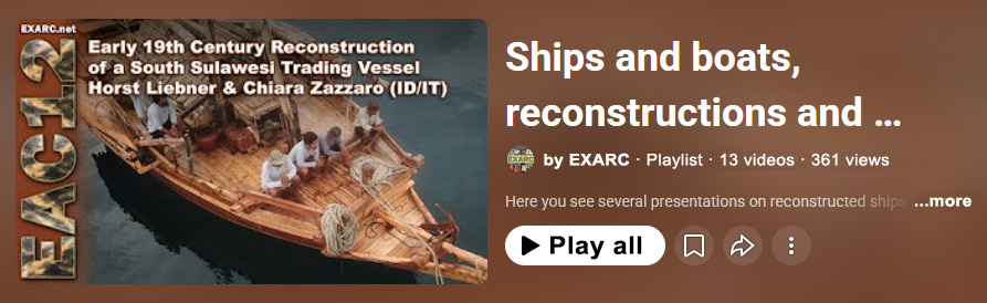 YouTube playlist Ships and Boats EXARC