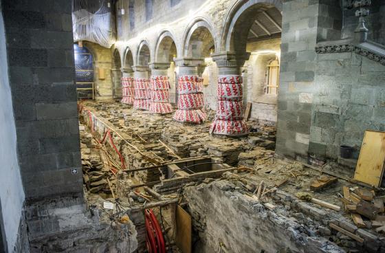 The excavations inside Stavanger Cathedral